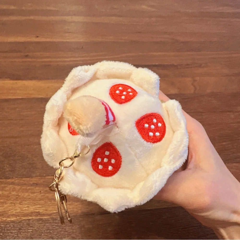 Strawberry Cake Plush Keychain Kawaii Dessert Bag Charm Cute Gift New